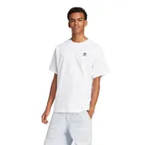 Remera Adidas Essentials Oversized, color blanco con logo pequeño en el pecho.
