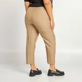 Pantalón pitillo tiro alto BEIGE