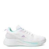 Championes acordonados de mujer, marca Push, modelo ISIE, color blanco con detalles en lila y celeste.