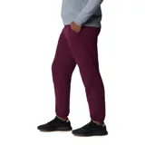Pantalón deportivo acolchado color borgoña, con cintura elástica ajustable y bolsillos laterales.