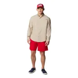 Camisa blanca de manga larga Columbia Tamiami II para hombre, con tecnología Omni-Shade UPF 40 de protección solar y Omni-Wick de evaporación avanzada.