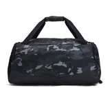Bolso deportivo Under Armour Undeniable 5 Duffle M, color negro con logo plateado.