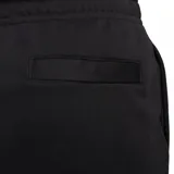 Pantalón de jogging negro con logo de Nike bordado en color lila en el muslo derecho.