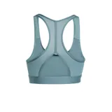 Top deportivo Adidas Powerreact Big Logo color celeste, con espalda racer-back y logo de la marca en el frente.