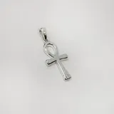 Dije de plata 925 con forma de cruz egipcia o Ankh, también conocida como Cruz de la Vida.