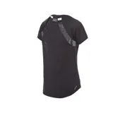 Remera deportiva New Balance negra de poliéster con tecnología de secado rápido ICEx y tejido de malla para mayor transpirabilidad.