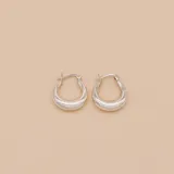 Aros argolla bombé de plata 925.