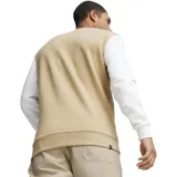 Buzo negro de cuello redondo con ribete blanco, logo de Puma bordado en el pecho y corte atlético.