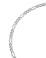 Collar plateado de eslabones tipo fígaro.