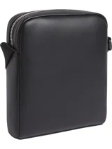 Cartera de cruzar en piel sintética suave con diseño de monograma, ideal para el hombre moderno.