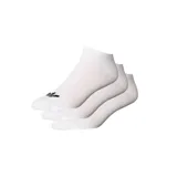 Pack de tres pares de medias cortas blancas con logo de adidas en negro.