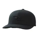 Gorra negra de Rip Curl con logo bordado en el frente.