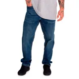 Pantalón de jean color verde militar, de corte slim, con cinco bolsillos y logo CAT en la parte trasera.