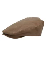 Boina de canvas engrasado color marrón, con forro interior de algodón orgánico.