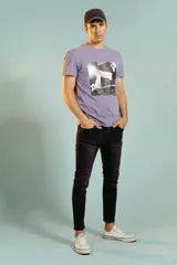 Pantalón de jean negro de corte skinny.