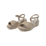 Sandalias negras de plataforma con capellada con microperforaciones y pulsera al tobillo.