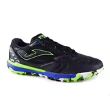 Championes de fútbol 5 Joma Liga 5 2401 TF, color negro con detalles en verde y azul.