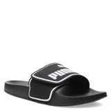 Sandalias Puma Leadcat 2.0 V para hombre, color negro con logo de la marca en blanco.