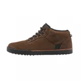 Zapatillas de media caña Etnies Jefferson color marrón, con cordones redondos y logo en el lateral.