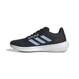 Championes Adidas Runfalcon 3 de hombre, color azul marino con las tres tiras en celeste y suela blanca.