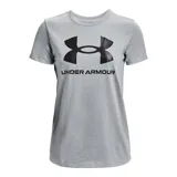 Remera deportiva Under Armour color fucsia con logo blanco estampado en el frente.
