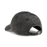 Gorra Puma ESS Metal Dad color gris oscuro con logo metálico plateado.