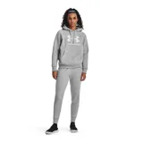 Buzo negro Under Armour de corte clásico, con capucha y logo grande estampado en el frente. Confeccionado en tejido Fleece ligero, cómodo y cálido.