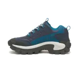 Zapatillas Caterpillar Intruder unisex, color azul marino y celeste, con detalles en negro y blanco.