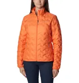 Campera ligera de plumón para mujer, diseñada para proporcionar calor en climas fríos, con tejido deperlante al agua y forro térmico reflectante.
