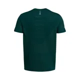 Remera deportiva gris jaspeado de corte clásico, con cuello redondo y mangas cortas. Confeccionada con tejido de punto transpirable y tecnología seamless para mayor comodidad.