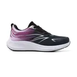 Championes deportivos American Sport, color negro con detalles en fucsia y lila.