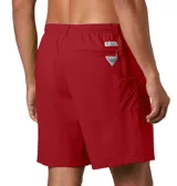 Short de baño negro Columbia Backcast III con tecnología Omni-Shade™ UPF 50, de secado rápido, con cintura elástica ajustable con cordón, bolsillos laterales de malla, bolsillo trasero con cremallera y forro interior de malla.