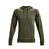 Canguro Under Armour de hombre, color azul marino, de corte suelto, con capucha ajustable, bolsillo tipo canguro, puños y dobladillo acanalados, mangas raglán y logo tejido en el pecho.