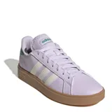 Championes de mujer en color lila con detalles en blanco y verde, de diseño clásico e icónico.