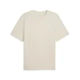 Remera color arena de corte clásico con logo de Puma bordado en el pecho.