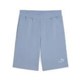 Short deportivo celeste de corte clásico con cintura elástica y logo de Puma estampado en la pierna izquierda.