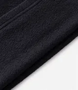 Camisa de pijama masculina de plush color negro, con cuello redondo, abotonada y de manga larga.