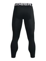 Calza deportiva Under Armour ColdGear Armour Legging para hombre, color negro con cintura elástica blanca con logo de la marca.