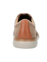 Zapato acordonado Hush Puppies modelo Bangu, color gris topo, con capellada combinada en cuero y tejido de red.