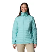 Campera acolchada Columbia Silver Falls II, color negro, con cierre frontal, cuello alto y bolsillos laterales con cierre.