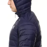 Campera inflada deportiva Diadora para hombre, con capucha y cierre frontal.