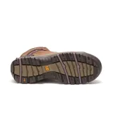 Bota de trabajo Caterpillar Ally de cuero color marrón, con puntera de material compuesto, suela antideslizante y entresuela de espuma Ease. Cuenta con protección contra riesgos eléctricos y es resistente al agua.