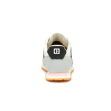 Zapatillas urbanas Caterpillar modelo Ventura, color blanco con detalles en gris, rosa y naranja. Confeccionadas en gamuza y malla, con logo de la marca en el lateral y suela de goma.