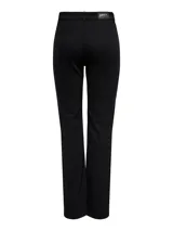 Pantalón de jean negro de tiro alto y corte recto.
