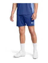 Short deportivo Under Armour Challenger Knit color azul marino con logo blanco en la pierna derecha.