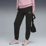 Pantalón de jogging negro de Puma, con logo Puma Athletics estampado en blanco en el muslo izquierdo.