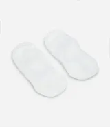 Kit de dos pares de medias invisibles blancas de algodón.