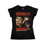 Remera negra entallada con estampado de Hasbulla Magomedov y leyenda 'Straight Outta Mother Russia'.