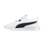 Championes Puma Anzarun Lite Slipon de mujer, color blanco con detalles en negro. Diseño slip-on con empeine de malla transpirable y suela amortiguada.