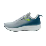 Championes de running 361 Protective Running, color gris con detalles en azul y amarillo. Cuentan con tecnología RAIN AWAY que los mantiene secos y cómodos, entresuela con tecnología QUIKFOAM para absorción de impactos y suela exterior de caucho antideslizante.